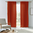 Rideau lin doublure coton corail