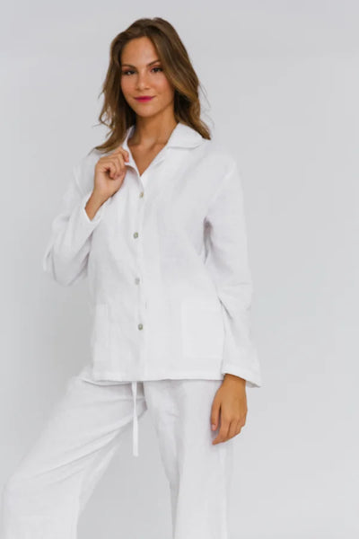 Ensemble de Pyjama en lin Blanc 3 #colour_blanc-optique