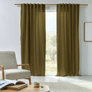 Rideau lin doublure coton vert olive