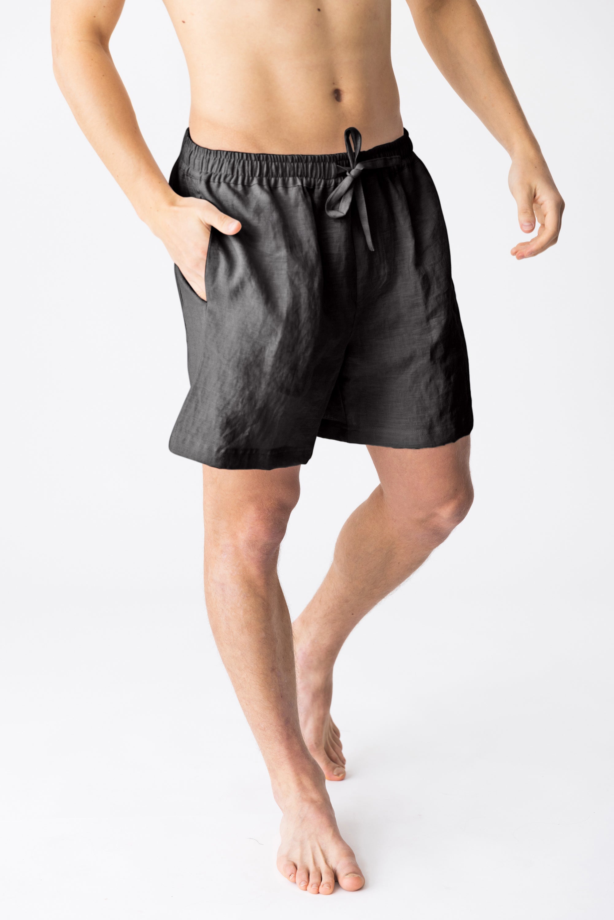 MaaMgic Short de Pyjama Homme Short Décontracté Short de Sport Athlétique pour Jogger Longueur - 14 CM, Blanc Laiteux, S