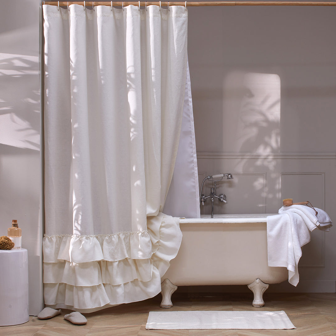 Rideau De Douche Cachemire Rétro Lavable 182x182 Cm - Polyester Imperméable, 12 Crochets Inclus, Décoration Salle De Bain