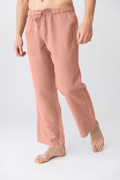Pantalon de pyjama en lin “Ronaldo” Rose