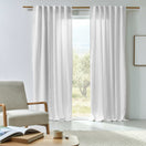 Rideau lin doublure coton blanc optique