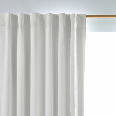 Rideau en lin occultant sur mesure Blanc
