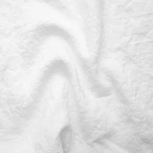 Swatch pour Nappe ronde en lin ajouré blanc optique