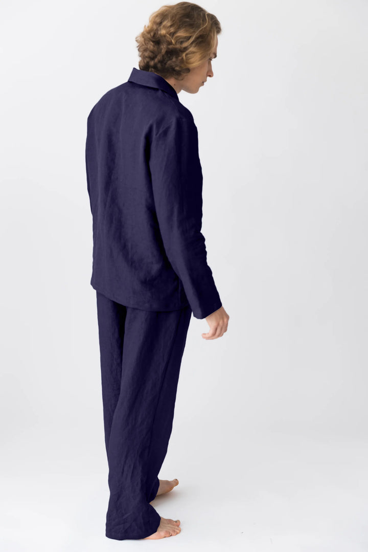 Pyjama Homme Imprimé Notes De Musique Coloré - Ensemble 2 Pièces Manches Longues Avec Poches - Tissu Doux Et Respirant