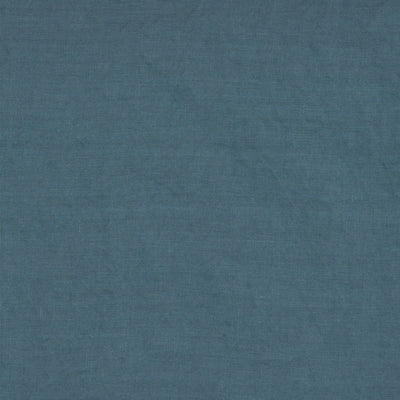 Rideaux bordé "Bourdon" en lin Bleu Français #colour_bleu-francais
