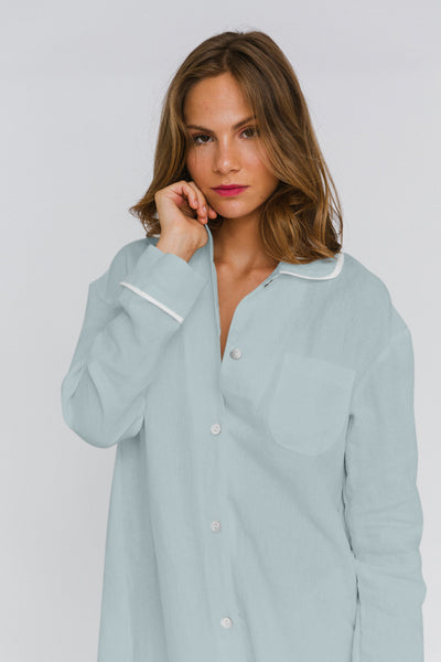 Chemise En Lin Pour Femmes Manches Longues Bouton - Chemise Légère Décontractée 2025