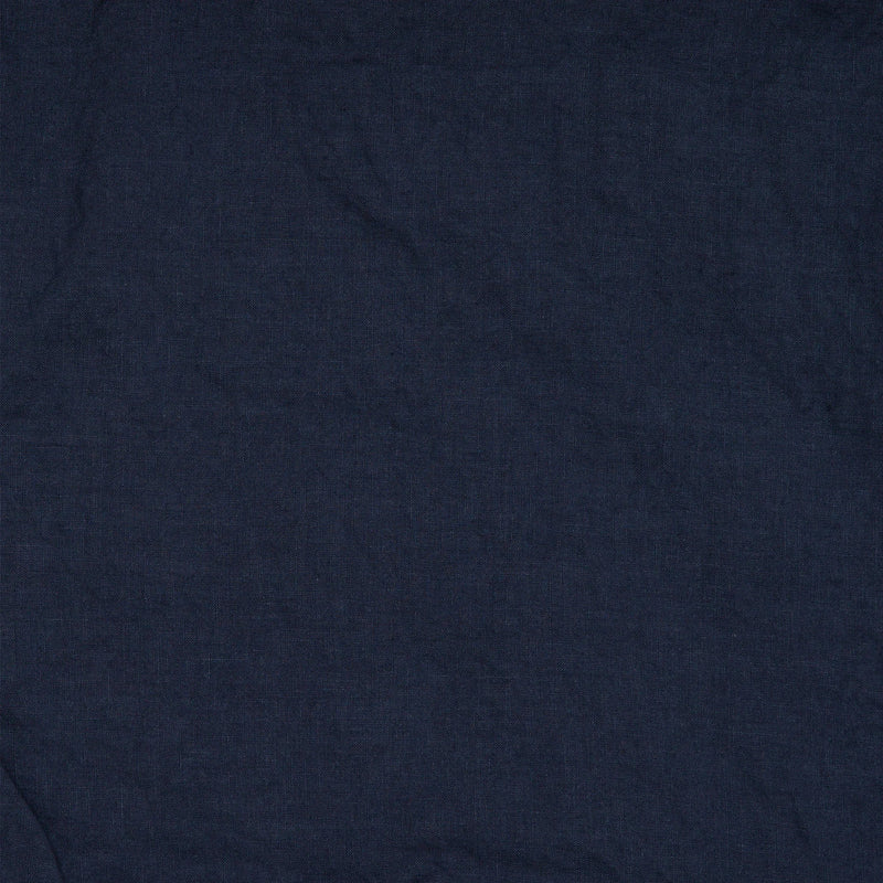 Nappe en lin lavé "Bourdon" ovale sur mesure Bleu Nuit 