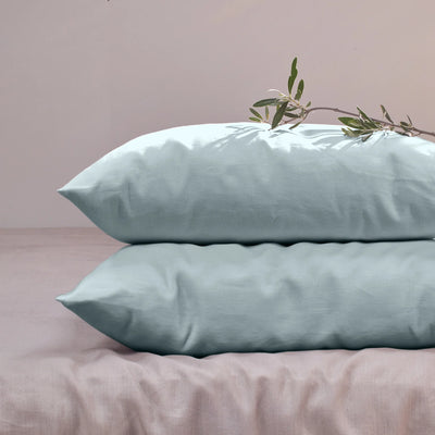Lot de 2 taies d'oreillers en satin lavé de 50x70cm - ros Lot de 2 taies d'oreillers en satin lavé de 50x70cm - ros