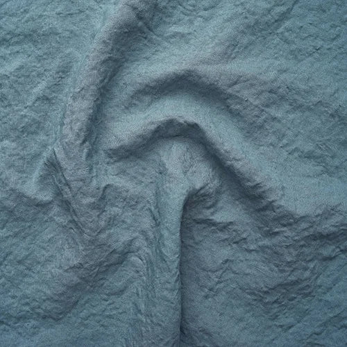 Swatch pour taie de traversin en lin bleu français