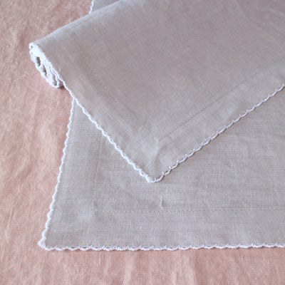 Serviettes de table avec finition Crochet