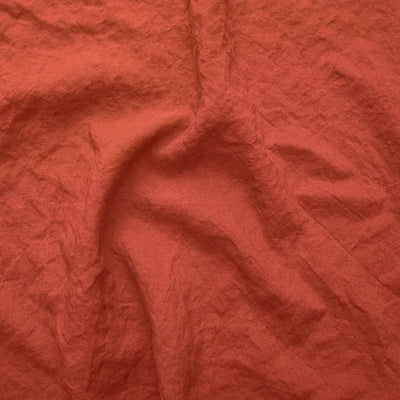 drap plat en lin effrangés Corail