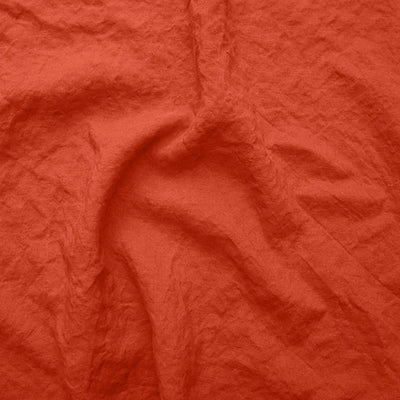 Swatch for serviettes en lin corail