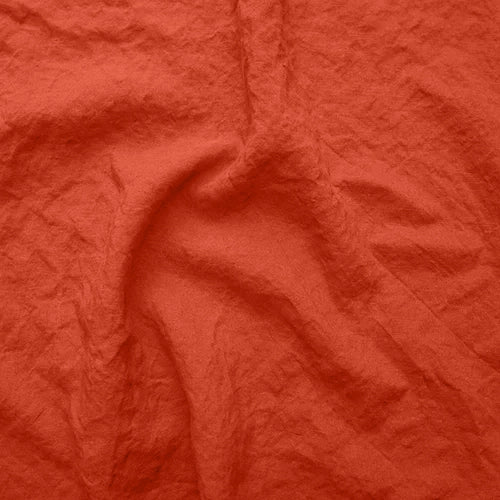 Swatch for serviettes en lin corail