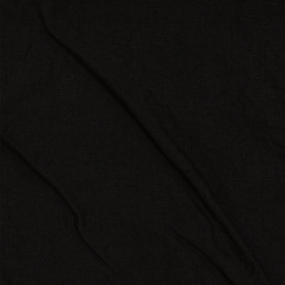 couvre-lit en pur lin lavé à volants Noir #colour_encre-noire