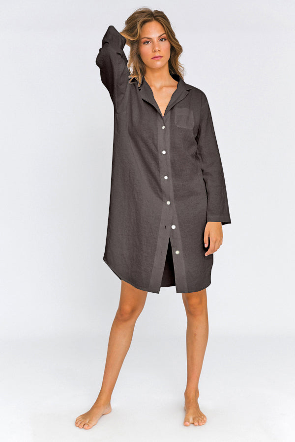 Chemise Gianfranco Ferré Femme XS/IT38 - Gris Foncé, Boutonnée, Coton Stretch