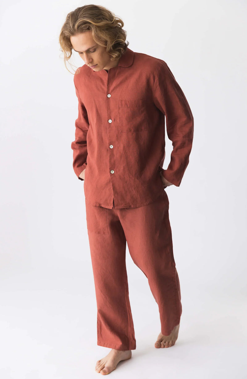 Pyjama lin homme sale