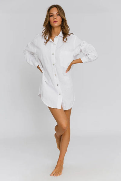 Chemise de nuit « Eliza » Blanc #colour_blanc-optique