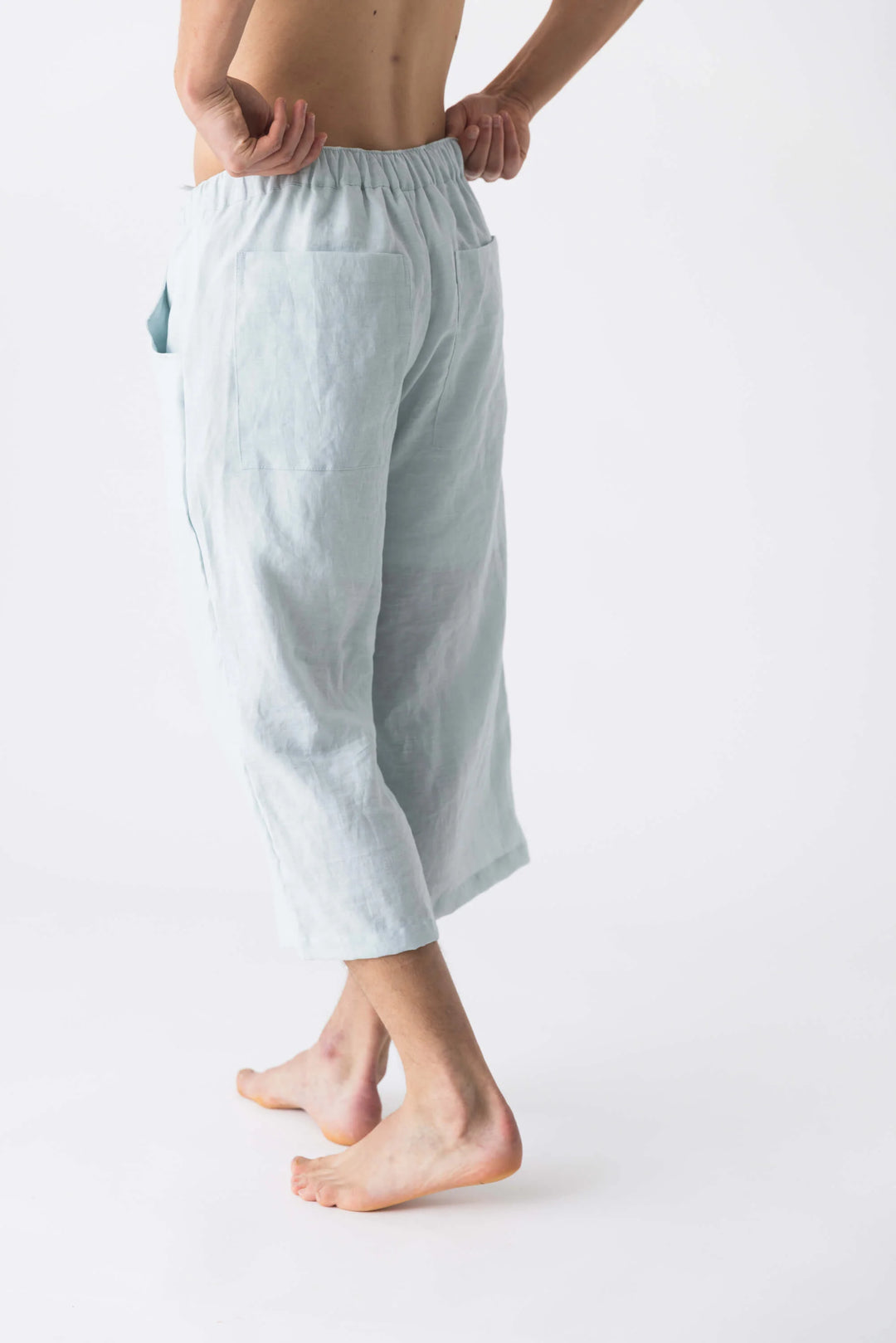 Pantacourt homme lin hotsell