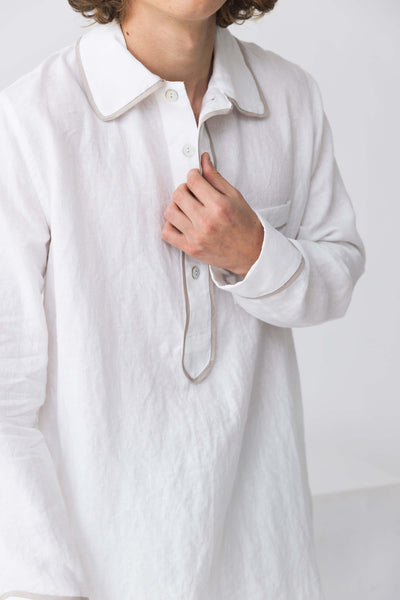 Robe de nuit en lin “Bruno” blanc-optique 12 #colour_blanc-optique