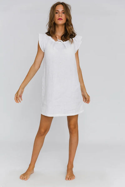 Chemise de nuit en lin « Jane » Blanc Optique 7 #colour_blanc-optique