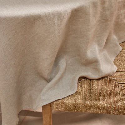 Nappe ronde sur mesure en lin naturel