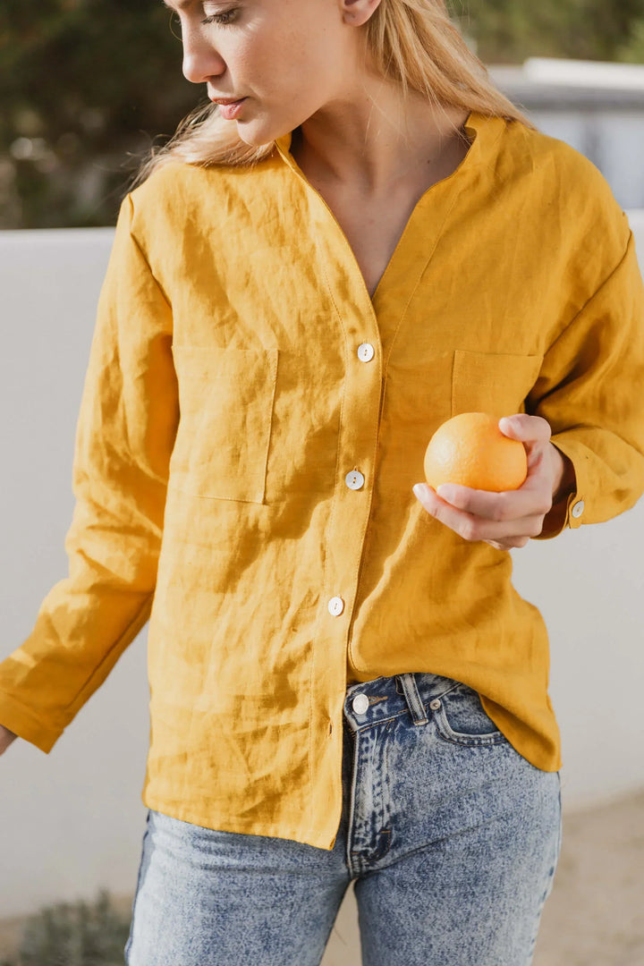 Chemisier Femme Chicos Lin Corail Boutonné Devant Taille 3XL/16 - Occasion En Excellent état