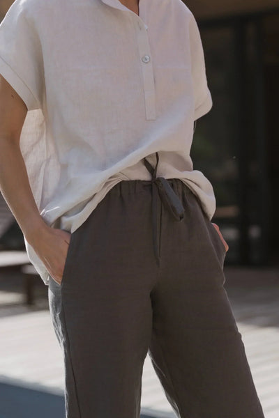 Pantalon décontracté en lin naturel pour femme 7#colour_gris-plomb