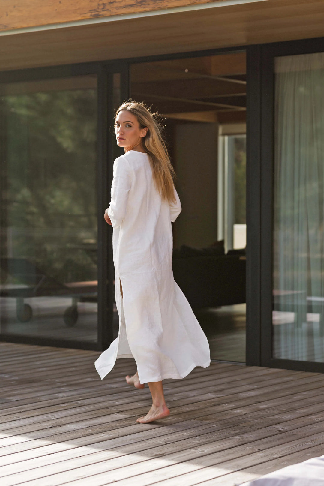 Tunique Blanche Bohme Chic Tunique Long Femme Robe Tunique Longue