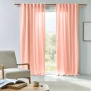 Rideau lin doublure coton rose