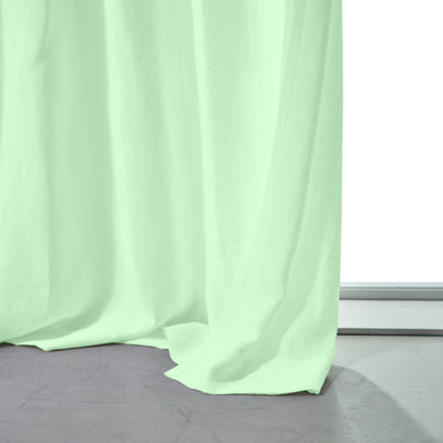 Rideau lin lavé non doublé Vert Menthe