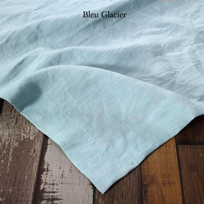 Nappe en lin rect à coins biseautés#colour_bleu-glacier