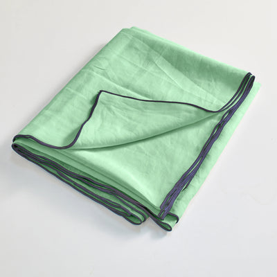 drap plat bord bourdon Vert Menthe plié