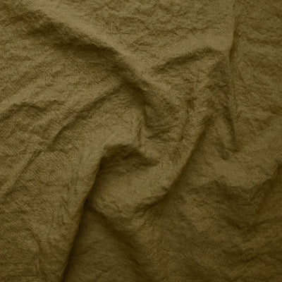 Swatch pour taie de traversin en lin vert olive