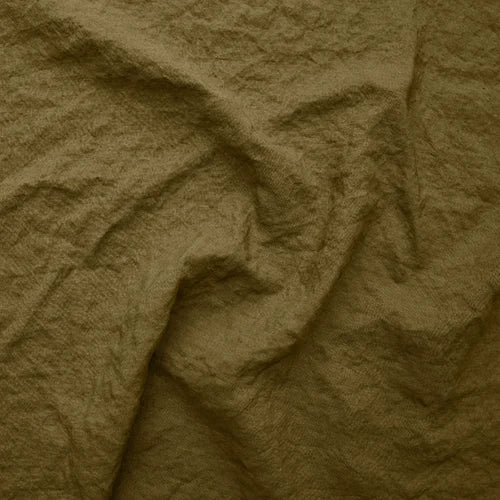 Swatch pour taie de traversin en lin vert olive